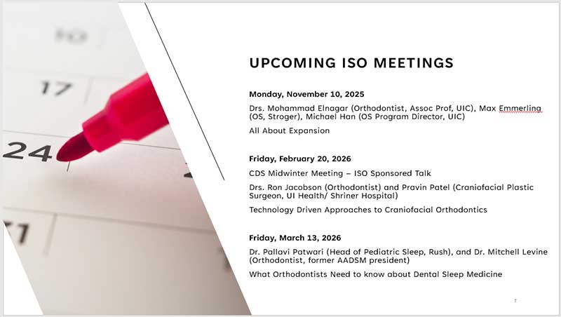 Upcoming ISO events